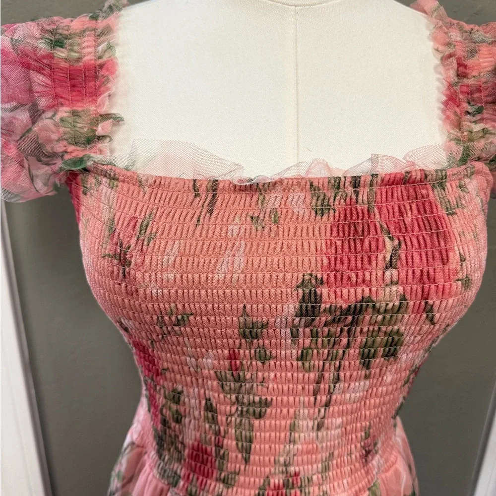 Baltic Born Pink Floral Midi Dress - Picture 2 of 4